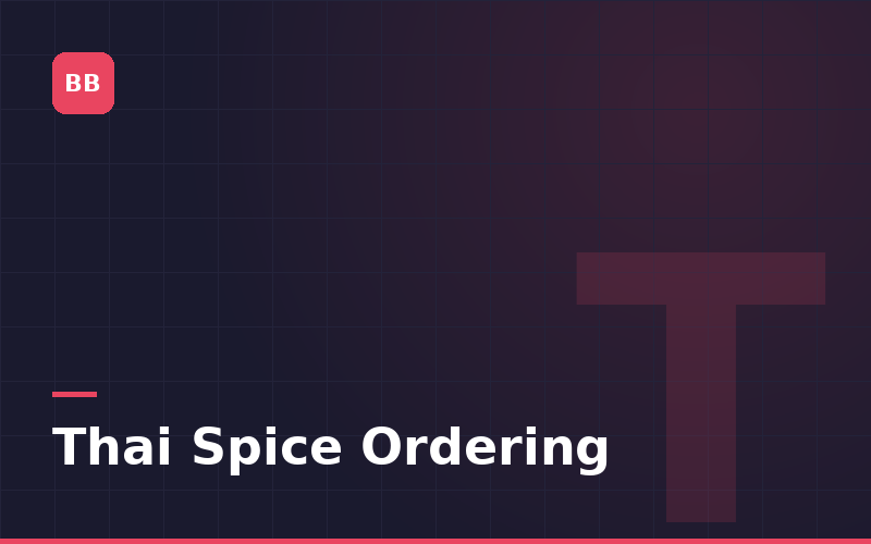 Thai Spice Ordering Solution